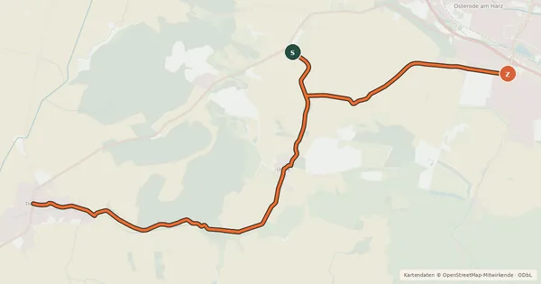 Kartenübersicht der Radroute Radroutennetz Landkreis GÖ V107