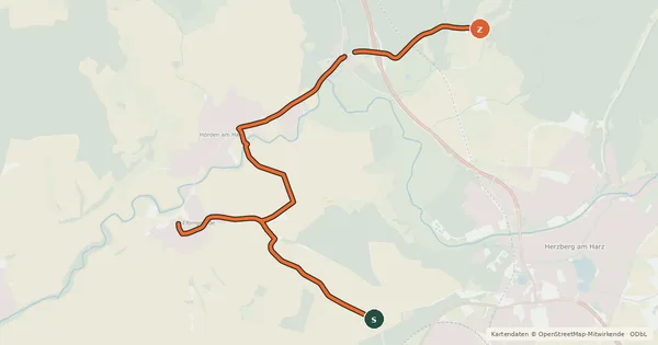 Kartenübersicht der Radroute Radroutennetz Landkreis GÖ V114