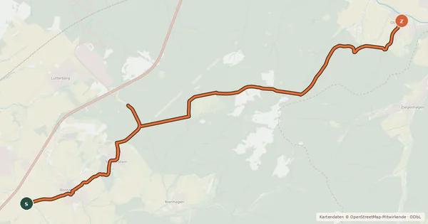 Kartenübersicht der Radroute Radroutennetz Landkreis GÖ V22