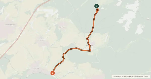 Kartenübersicht der Radroute Radroutennetz Landkreis GÖ V24