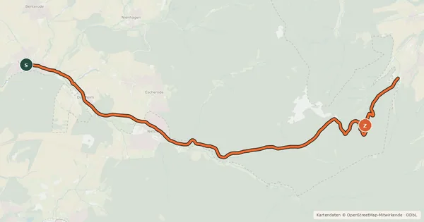 Kartenübersicht der Radroute Radroutennetz Landkreis GÖ V26