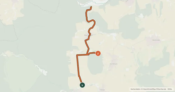 Kartenübersicht der Radroute Radroutennetz Landkreis GÖ V5