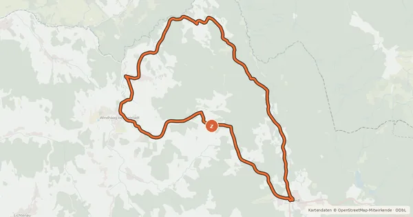 Kartenübersicht der Radroute Radrunde Viehberg-Maltsch