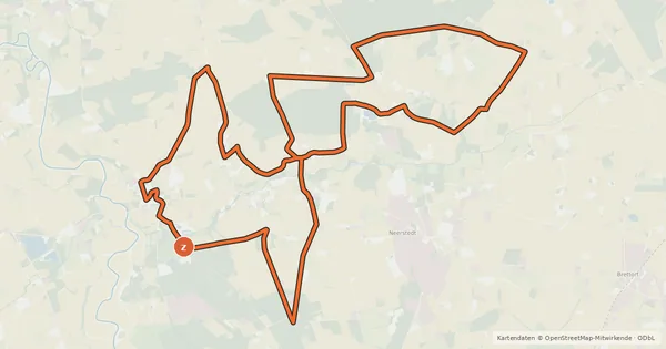 Kartenübersicht der Radroute Radrundwanderweg