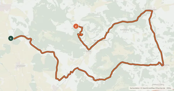 Kartenübersicht der Radroute Radrundwanderweg BA10