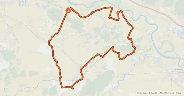 Kartenübersicht der Radroute Radrundwanderweg R10 Landkreis Regensburg