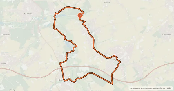 Kartenübersicht der Radroute Radrundwanderweg Schwalmtal