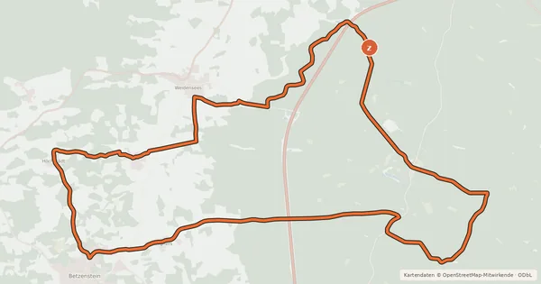 Kartenübersicht der Radroute Radrundweg Bayreuth BT19