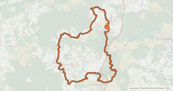 Kartenübersicht der Radroute Radrundweg Lkr. Tir 10