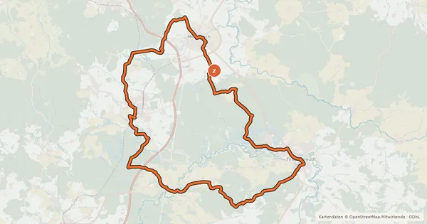 Kartenübersicht der Radroute Radrundweg Lkr. TIR 4