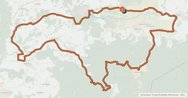 Kartenübersicht der Radroute Radrundweg Lkr. TIR 5
