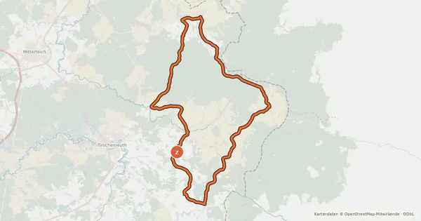 Kartenübersicht der Radroute Radrundweg Lkr. TIR 6