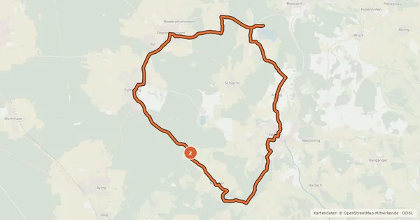 Kartenübersicht der Radroute Radtour 11, LKR Ebersberg