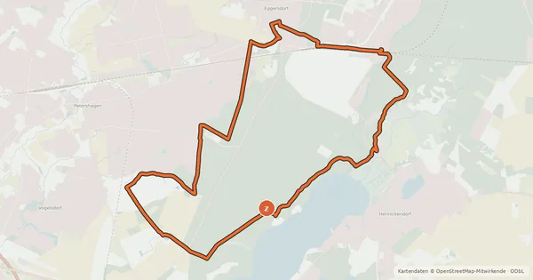 Kartenübersicht der Radroute Radtour 3 Stienitzsee - Lange Dammwiesen