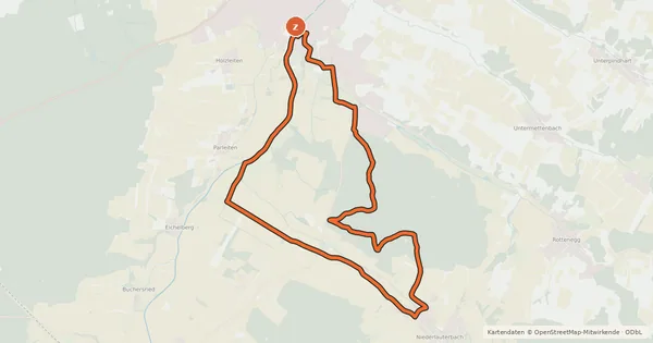 Kartenübersicht der Radroute Radtour Grabhügelfeld