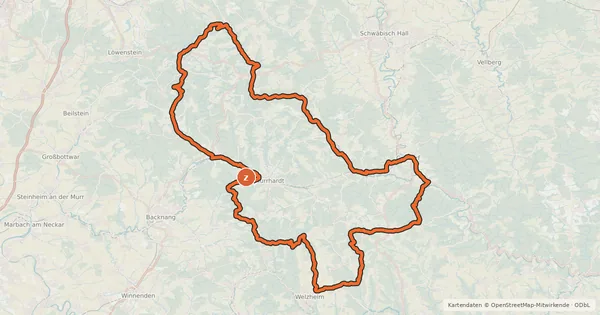 Kartenübersicht der Radroute Radtour Idyllische Straße