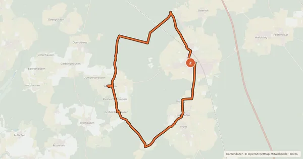 Kartenübersicht der Radroute Radtour Kapellen und Kirchen Sauerlach
