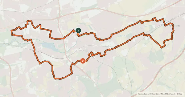 Kartenübersicht der Radroute Radtour Ost