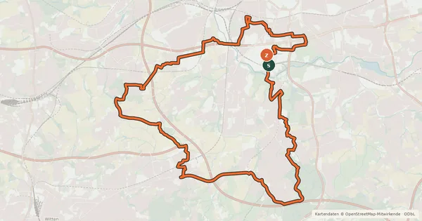 Kartenübersicht der Radroute Radtour Südwest