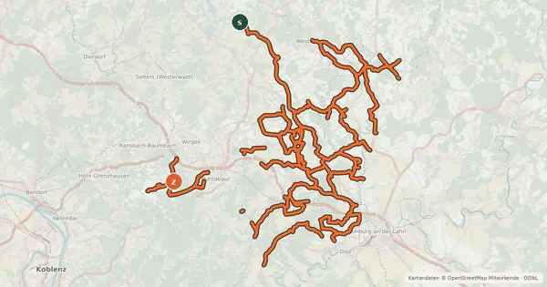 Kartenübersicht der Radroute Radverkehrsnetz