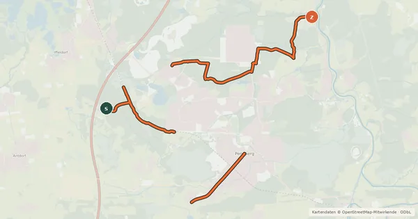 Kartenübersicht der Radroute Radverkehrsnetz Kreis Weilheim-Schongau - Penzberg