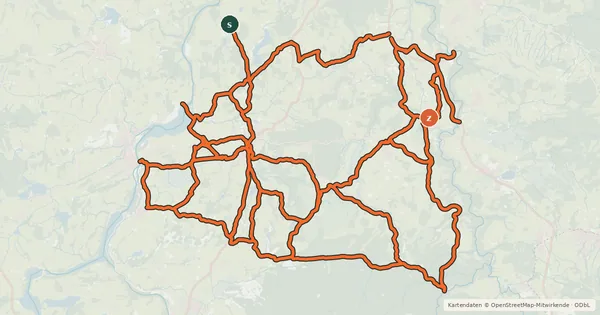 Kartenübersicht der Radroute Radverkehrsnetz Kreis Weilheim-Schongau - Steingaden