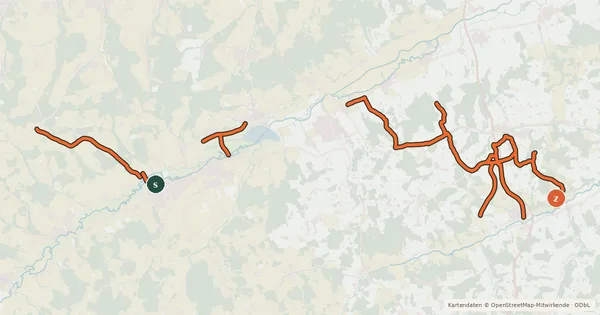 Kartenübersicht der Radroute Radverkehrsnetz Landkreis Dingolfing-Landau