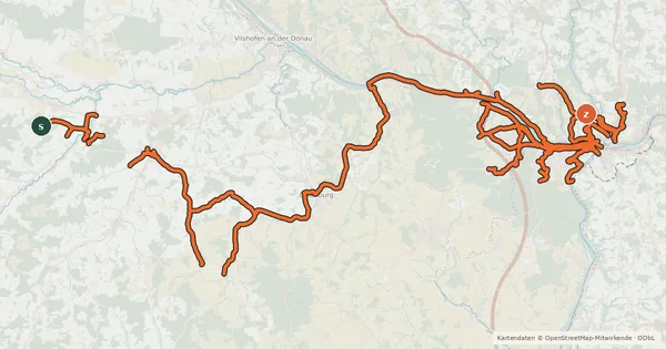 Kartenübersicht der Radroute Radverkehrsnetz Landkreis Passau