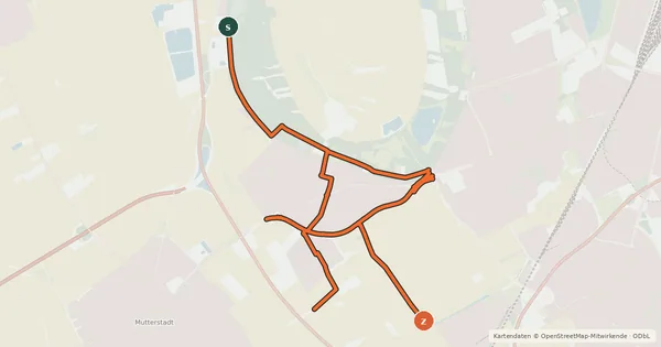 Kartenübersicht der Radroute Radverkehrsnetz LU-Maudach