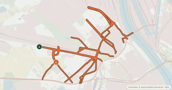 Kartenübersicht der Radroute Radverkehrsnetz LU-Nördliche Innenstadt