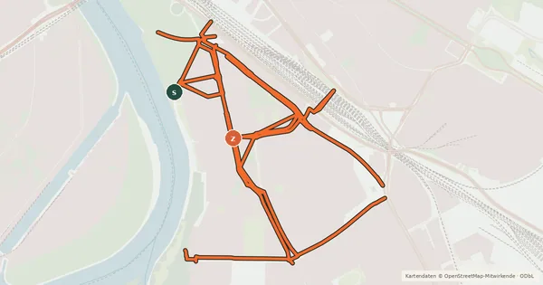 Kartenübersicht der Radroute Radverkehrsnetz Mannheim-Lindenhof