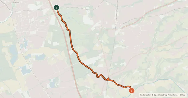 Kartenübersicht der Radroute Radverkehrsnetz NRW