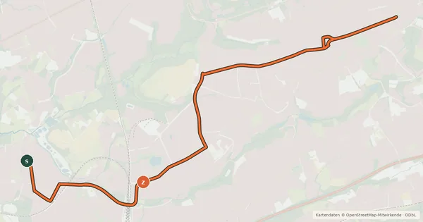 Kartenübersicht der Radroute Radverkehrsnetz NRW, Stadt Solingen, Grenzstraße-Wald