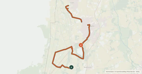 Kartenübersicht der Radroute Radwanderroute-Kreis Kleve 3