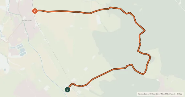 Kartenübersicht der Radroute Radwanderweg Bayerisch-Schwäbische Roth Alternative Rothquelle