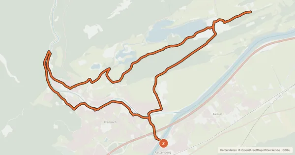 Kartenübersicht der Radroute Radwanderweg Heilwasser Kramsach