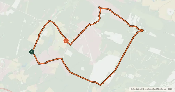 Kartenübersicht der Radroute Radwanderweg Oerlinghausen Oe 1