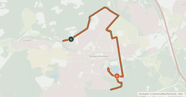 Kartenübersicht der Radroute Radwanderweg Ransbach-Baumbach 1