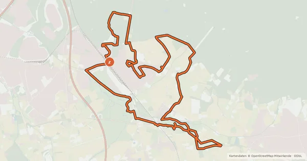 Kartenübersicht der Radroute Radwanderweg Sinsener Runde
