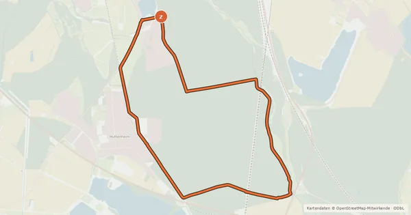 Kartenübersicht der Radroute Radwanderweg um Philippsburg - Route 2