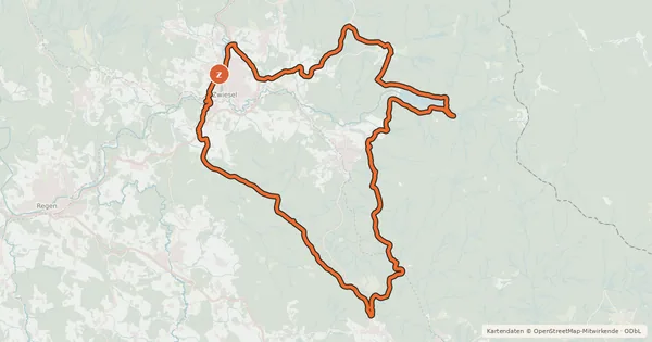 Kartenübersicht der Radroute Radweg 1