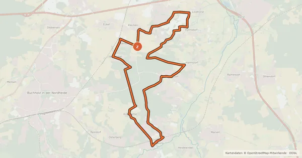 Kartenübersicht der Radroute Radweg 13