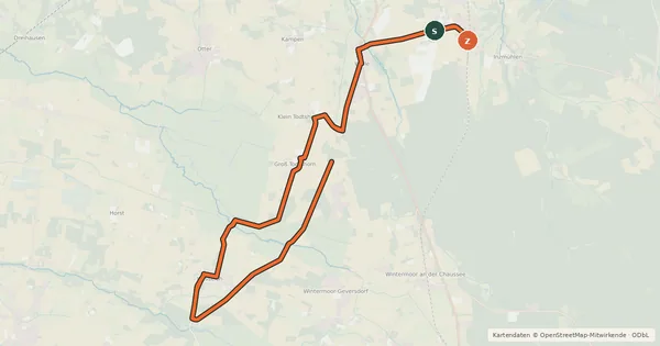 Kartenübersicht der Radroute Radweg 22