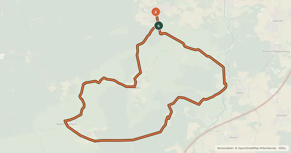Kartenübersicht der Radroute Radweg 27
