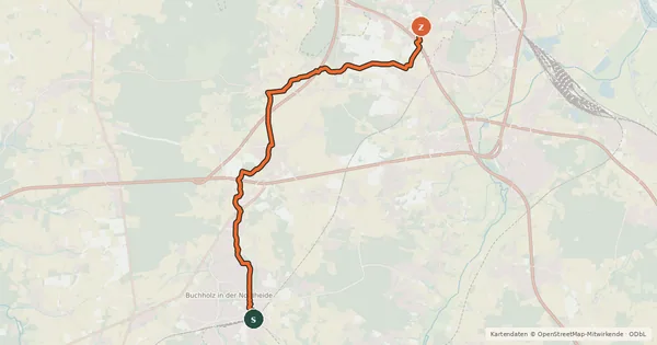 Kartenübersicht der Radroute Radweg 28