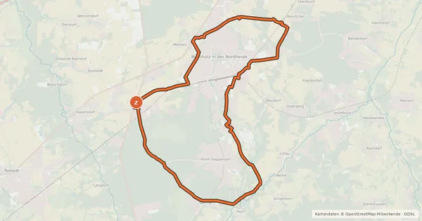 Kartenübersicht der Radroute Radweg 29