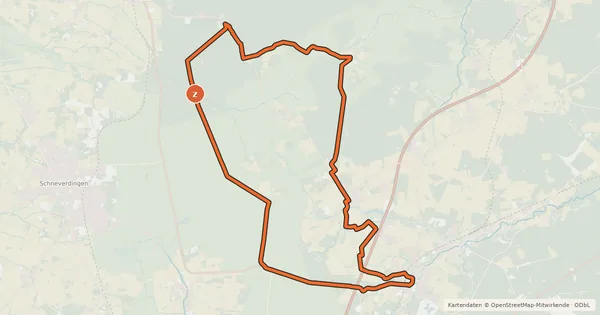 Kartenübersicht der Radroute Radweg 3 Bispingen