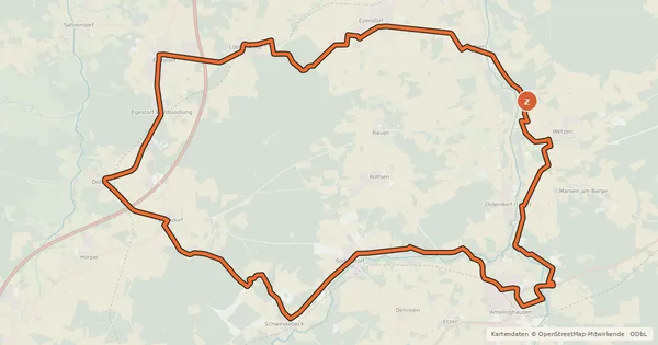 Kartenübersicht der Radroute Radweg 30