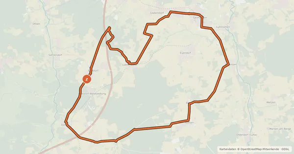 Kartenübersicht der Radroute Radweg 33