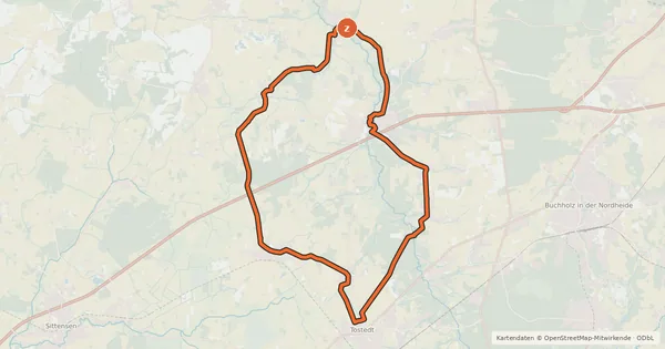 Kartenübersicht der Radroute Radweg 4